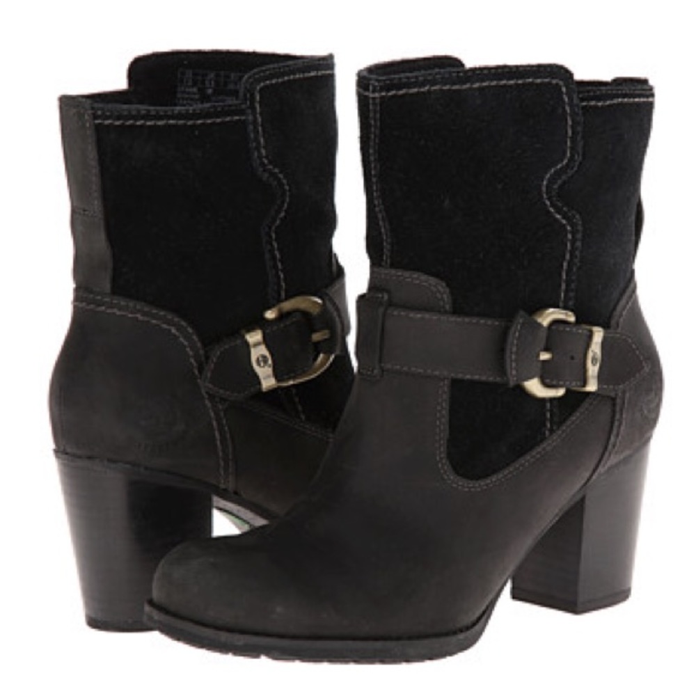 Timberland Heeled Black Boots